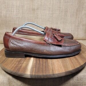 Florsheim Tassel Loafers Mens Size 10.5 D‎ Brown 2 Tone Leather Dress Shoes